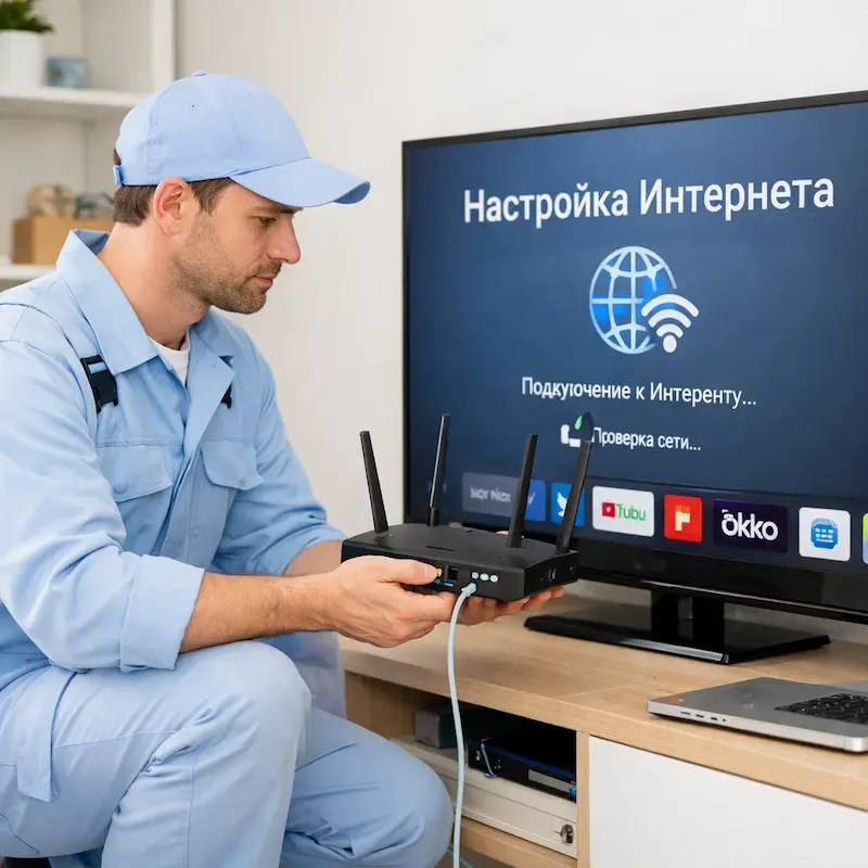 Настройка интернета на телевизоре в Протвино