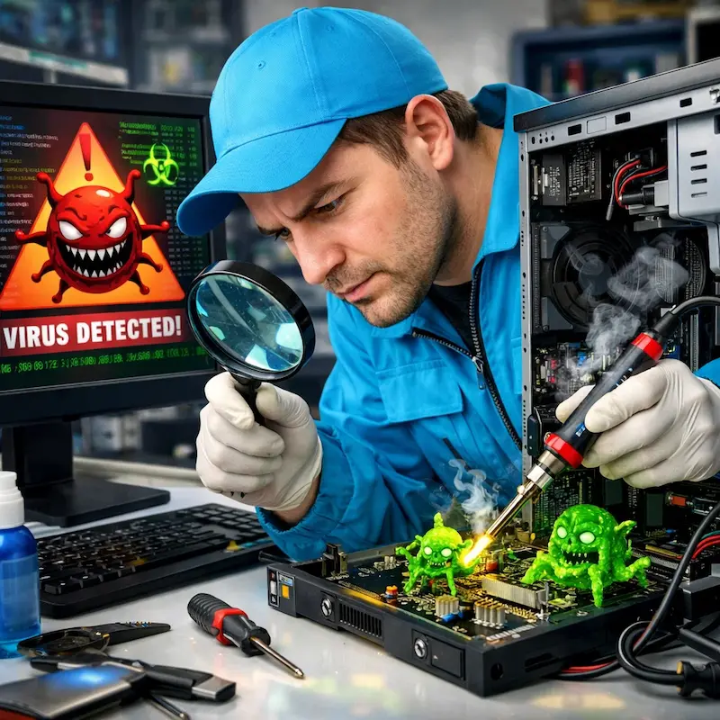 Вылечить компьютерный вирус в Протвино